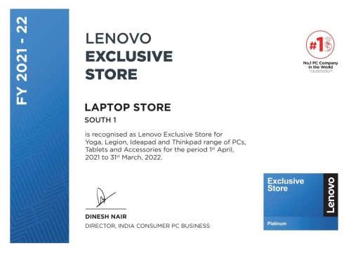 Authorized Lenovo Certificate